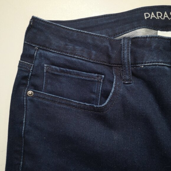 Parasuco Ladies Size 10 Dark Wash Zipper & Button Closure Blue Jeggings - Picture 8 of 12